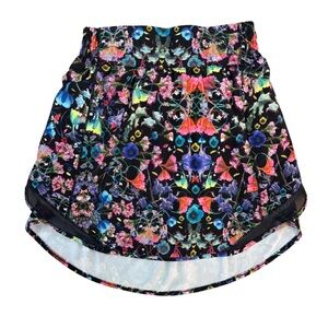 Lululemon Hotty Hot High-Rise Skirt Flowerscope Black Multi 0